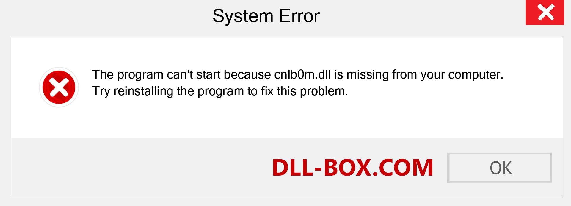  cnlb0m.dll file is missing?. Download for Windows 7, 8, 10 - Fix  cnlb0m dll Missing Error on Windows, photos, images