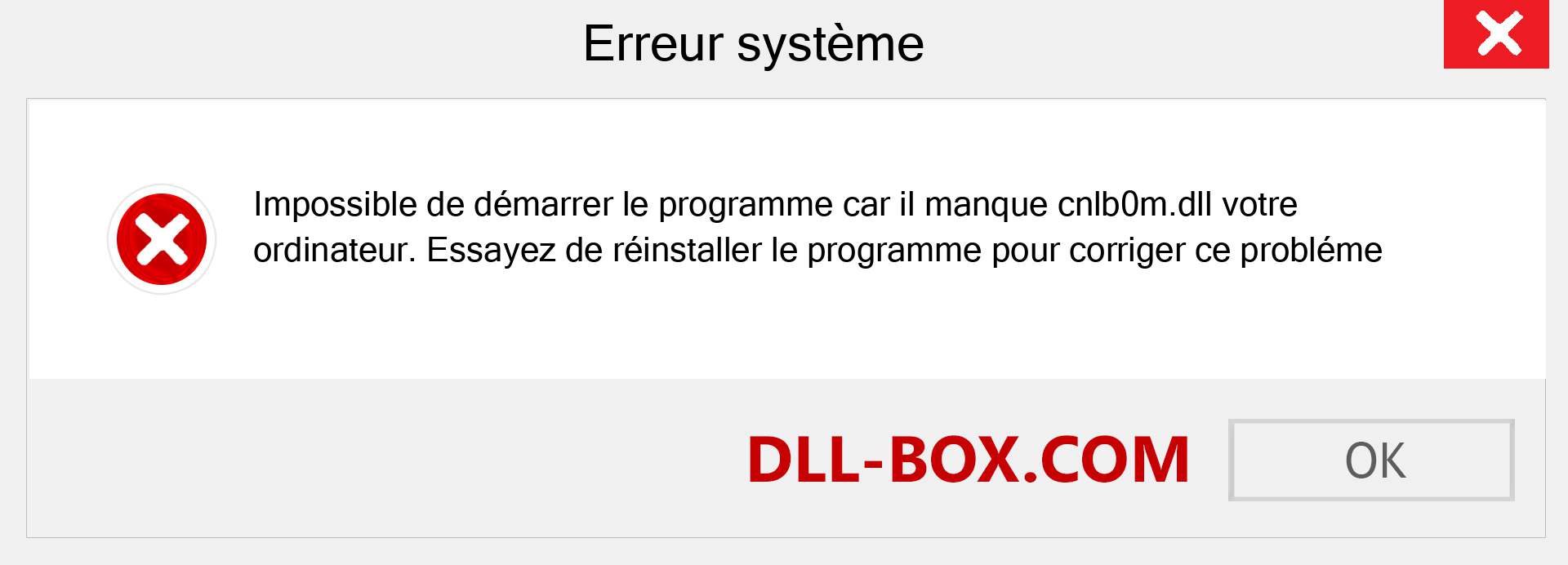 Le fichier cnlb0m.dll est manquant ?. Télécharger pour Windows 7, 8, 10 - Correction de l'erreur manquante cnlb0m dll sur Windows, photos, images